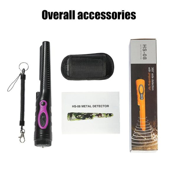 Outdoor Handheld Metal Detector for Treasure Hunting - Orange Purple - Image 8