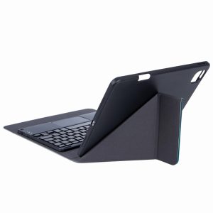 Bluetooth Keyboard Leather Case For Ipad 10.2 / Pro 10.5 - Touch Backlight Three-Fold Holder - Black - Image 14