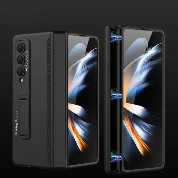 Foldable Magnetic Hinged Case for Samsung Galaxy z Fold 4 - Silver - Image 2