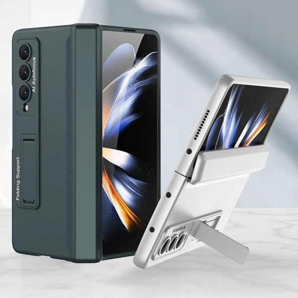 Foldable Magnetic Hinged Case for Samsung Galaxy z Fold 4 - Silver - Image 3