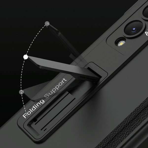 Foldable Magnetic Hinged Case for Samsung Galaxy z Fold 4 - Silver - Image 4