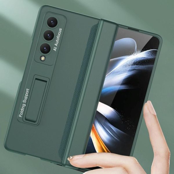 Foldable Magnetic Hinged Case for Samsung Galaxy z Fold 4 - Silver - Image 6