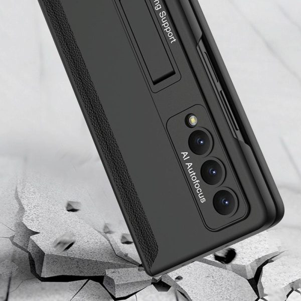 Foldable Magnetic Hinged Case for Samsung Galaxy z Fold 4 - Silver - Image 7