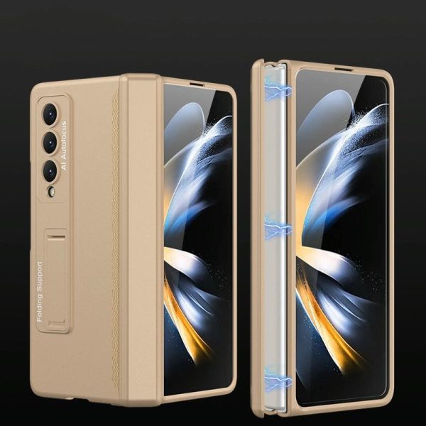 Foldable Magnetic Hinged Case for Samsung Galaxy z Fold 4 - Silver - Image 9