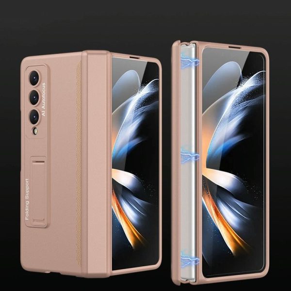 Foldable Magnetic Hinged Case for Samsung Galaxy z Fold 4 - Silver - Image 10