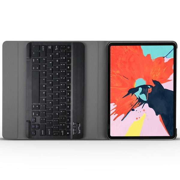 Bluetooth Keyboard & Leather Tablet Case For Ipad Pro 11 Detachable Brushed Texture Horizontal Flip Holder - Dark Blue - Image 9