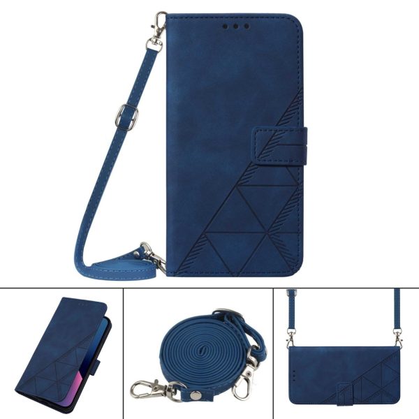For Samsung Galaxy z Fold4 5G Embossed Leather Flip Crossbody Phone Case - 3d Design - Black - Image 9