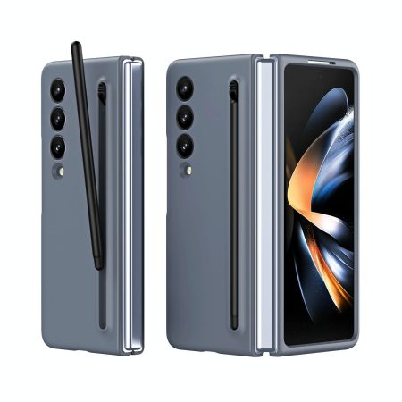 Enhanced Shockproof Phone Case for Samsung Galaxy z Fold 4 - Pen Design - Dark Grey