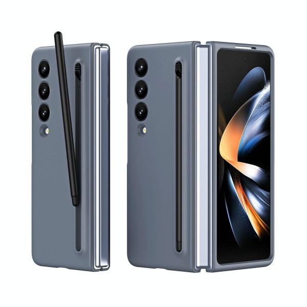 Enhanced Shockproof Phone Case for Samsung Galaxy z Fold 4 - Pen Design - Dark Grey