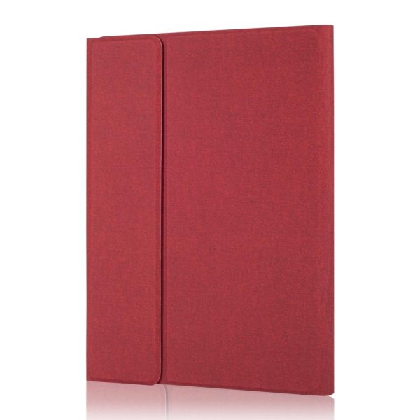 Bluetooth Keyboard Tablet Case For Ipad Pro 11 - Detachable Touch Leather Holder Pen Slot - Red - Image 3