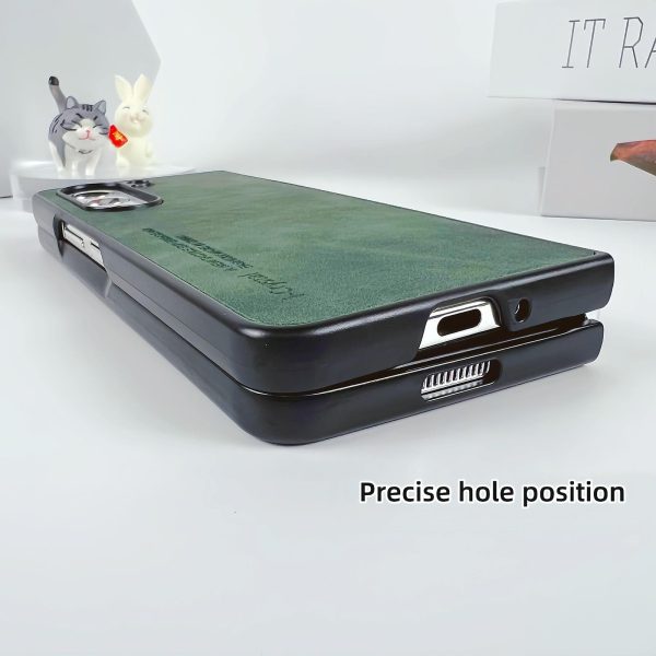 Crystal Leather Foldable Case for Samsung Galaxy z Fold 4 - Orange - Image 6