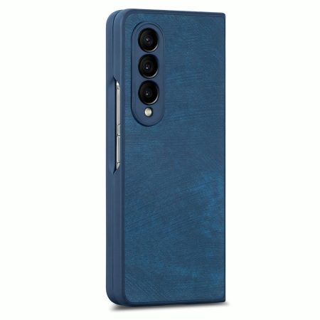Vintage Leather Fold Case for Samsung Galaxy z Fold 4 - Blue