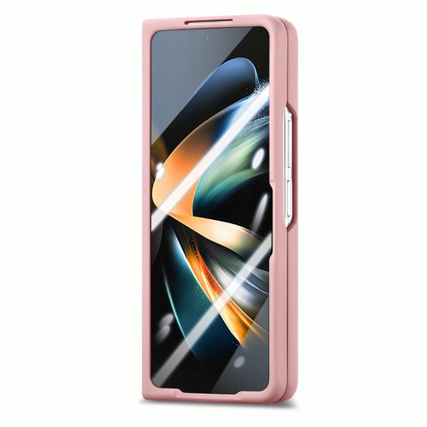 Vintage Leather Fold Case for Samsung Galaxy z Fold 4 - Blue - Image 12