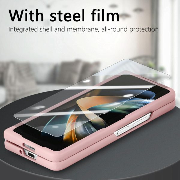 Vintage Leather Fold Case for Samsung Galaxy z Fold 4 - Blue - Image 14