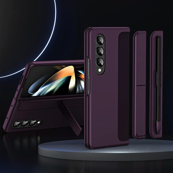 Detachable Pen & Phone Case for Samsung Galaxy z Fold 4 - 2 in 1 - Black - Image 3
