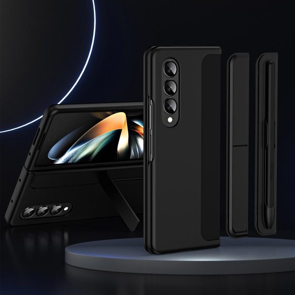 Detachable Pen & Phone Case for Samsung Galaxy z Fold 4 - 2 in 1 - Black - Image 13