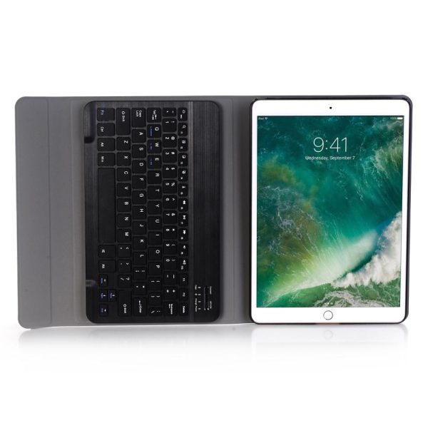 Ultra-Thin Bluetooth Keyboard Leather Case For Ipad Air / Pro 10.5 With Holder - Dark Blue - Image 7
