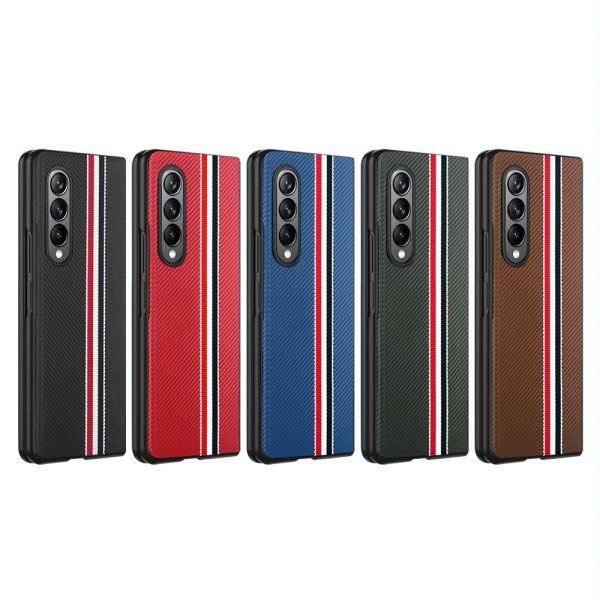 Shockproof Twill Phone Case for Samsung Galaxy z Fold 4 - Pc Tpu - Green - Image 3