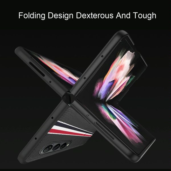 Shockproof Twill Phone Case for Samsung Galaxy z Fold 4 - Pc Tpu - Green - Image 6