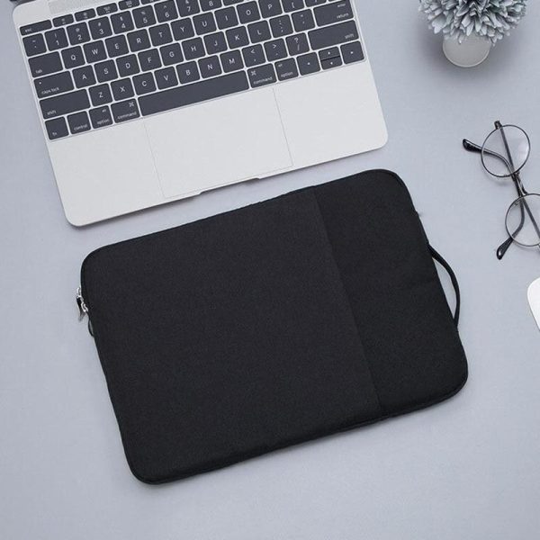 Universal Denim Laptop Bag for 15.4 Inch Notebooks - Fits Macbook Air / Pro - Portable & Stylish - 39.2x28.5x2cm - Dark Blue - Image 5