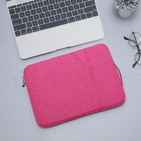 Universal Denim Laptop Bag for 15.4 Inch Notebooks - Fits Macbook Air / Pro - Portable & Stylish - 39.2x28.5x2cm - Dark Blue - Image 12
