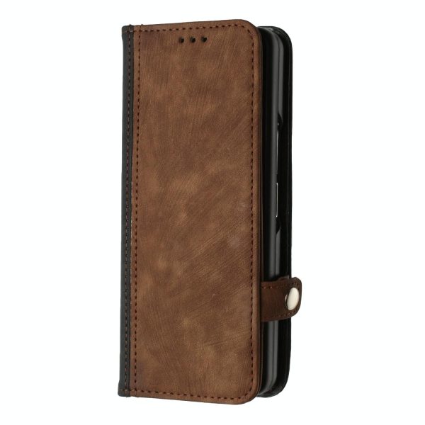 Leather Phone Case with Side Buckle for Samsung Galaxy z Fold 4 / 5g - Brown - Image 14