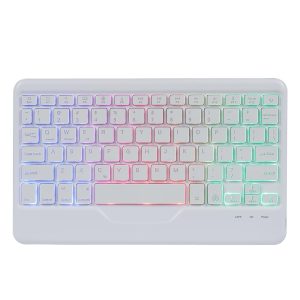 Bluetooth Keyboard Leather Case For Ipad Pro 11 With Holder & Pen Slot - Gradient Purple - Image 11