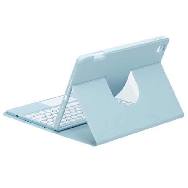 360 Degree Rotatable Bluetooth Keyboard Leather Case - Square Button - Dark Green - For Ipad 10.2 2021 / Air 2019 - Image 3