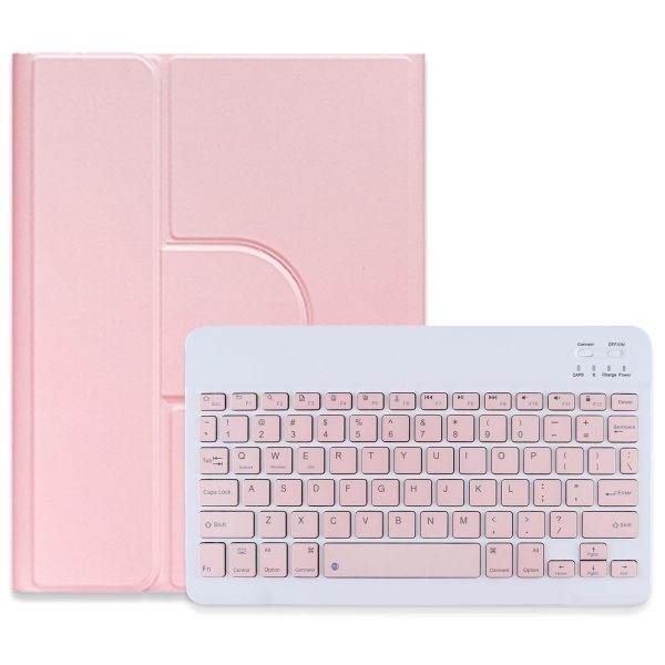 360 Degree Rotatable Bluetooth Keyboard Leather Case - Square Button - Dark Green - For Ipad 10.2 2021 / Air 2019 - Image 10
