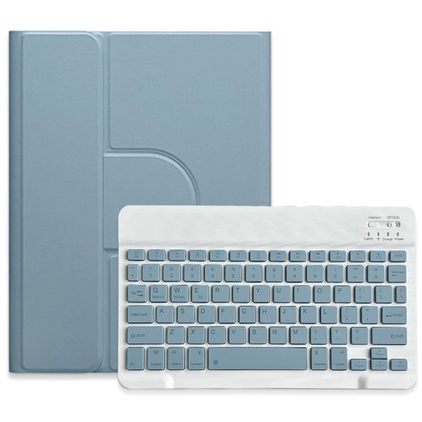 360 Degree Rotatable Bluetooth Keyboard Leather Case - Square Button - Dark Green - For Ipad 10.2 2021 / Air 2019 - Image 12