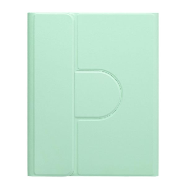 360 Degree Rotatable Bluetooth Keyboard Leather Case - Square Button - Dark Green - For Ipad 10.2 2021 / Air 2019 - Image 15