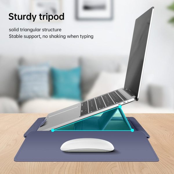 Versatile Laptop Bag with Mouse Pad Stand - Red - Image 4
