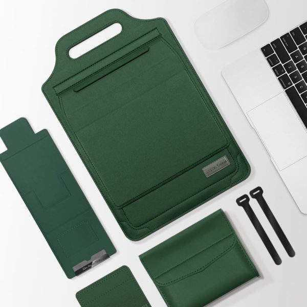 Versatile Laptop Bag with Mouse Pad Stand - Red - Image 9
