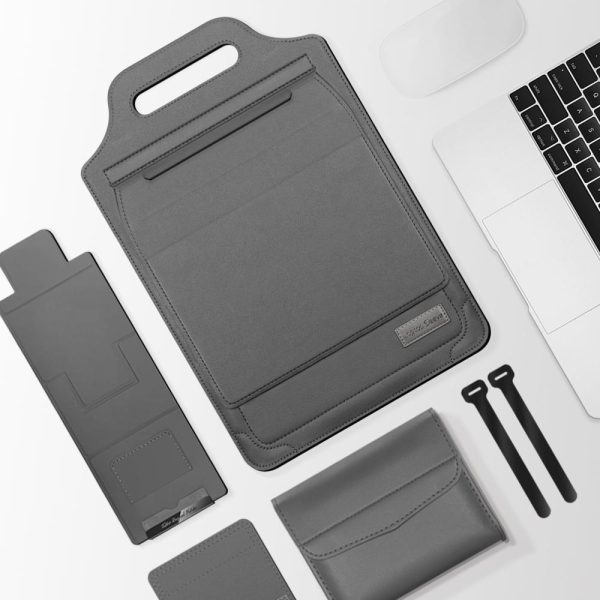 Versatile Laptop Bag with Mouse Pad Stand - Red - Image 10