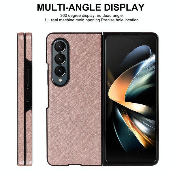 Foldable Cross Pattern Phone Case - Compact Design - Rose Gold - Image 10