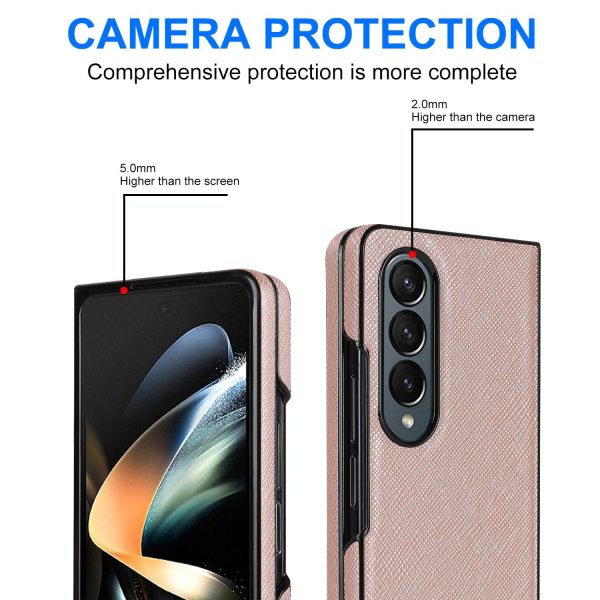 Foldable Cross Pattern Phone Case - Compact Design - Rose Gold - Image 12
