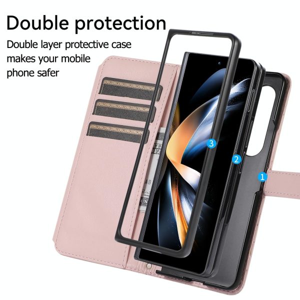 Foldable Diamond Lattice Phone Case for Samsung Galaxy z Fold 4 - Black - Image 4