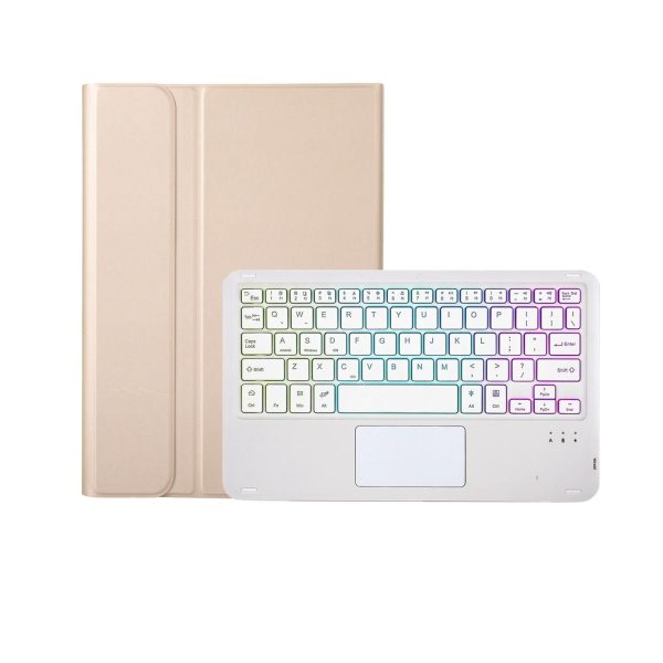 Bluetooth Keyboard Leather Case For Ipad Air / Pro 11 - Touch Pad Backlight Pen Slot - Blue - Image 8
