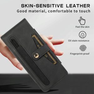 Shockproof Foldable Leather Case with Stylus for Samsung Galaxy z Fold 4 / 5g - Brown - Image 15