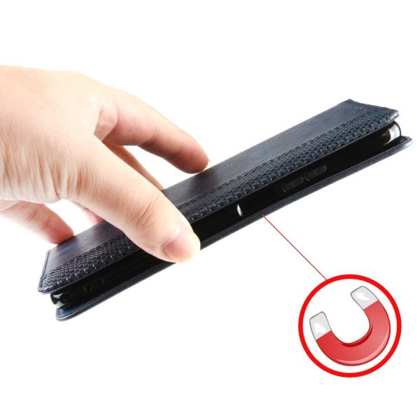 Vintage Leather Phone Case for Samsung Galaxy z Fold 4 5g with Magnetic Buckle - Brown - Image 9