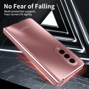 Foldable Electroplated 5g Case for Samsung Galaxy z Fold 4 - Black - Image 5
