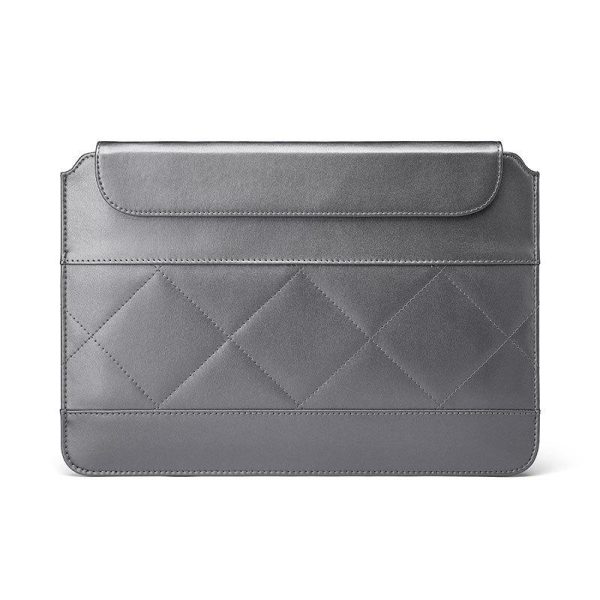 11-12 Inch Thin & Light Microfiber Leather Notebook Liner Bag for Computers - Gray