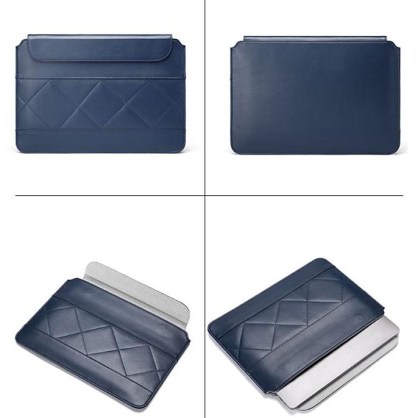 11-12 Inch Thin & Light Microfiber Leather Notebook Liner Bag for Computers - Gray - Image 4