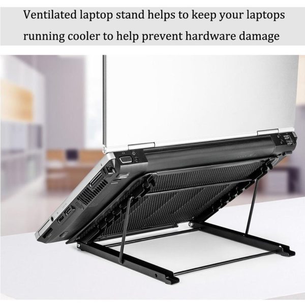 Adjustable Folding Metal Mesh Desktop Cooler - Silver Gray - Image 10