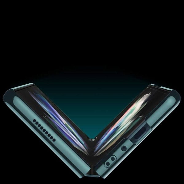 Full Coverage Electroplated Glass Case for Samsung Galaxy z Fold 4 - Black - Image 6