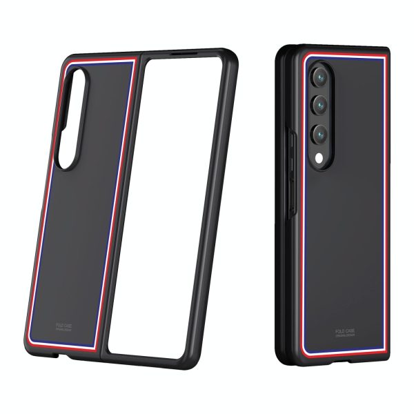 Frosted Skin Case for Samsung Galaxy z Fold 4 - Slim & Stylish - Checkered Black