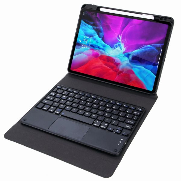 Bluetooth Keyboard Leather Case For Ipad 9.7 2018 / 2017 With Three-Fold Holder - Pink Blue - Image 6