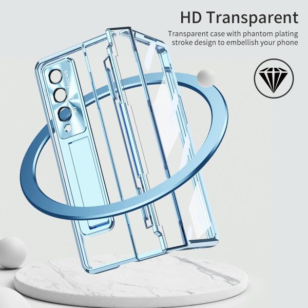 Phantom Series Folding Case for Samsung Galaxy z Fold 4 - Blue - Image 3