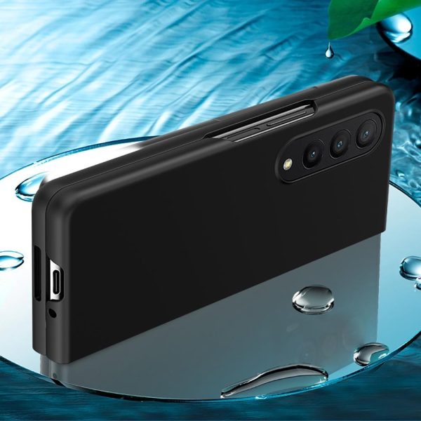 For Samsung Galaxy z Fold4 5G Smooth Skin Phone Case with Big Hole Fuel Injection - Purple - Image 5