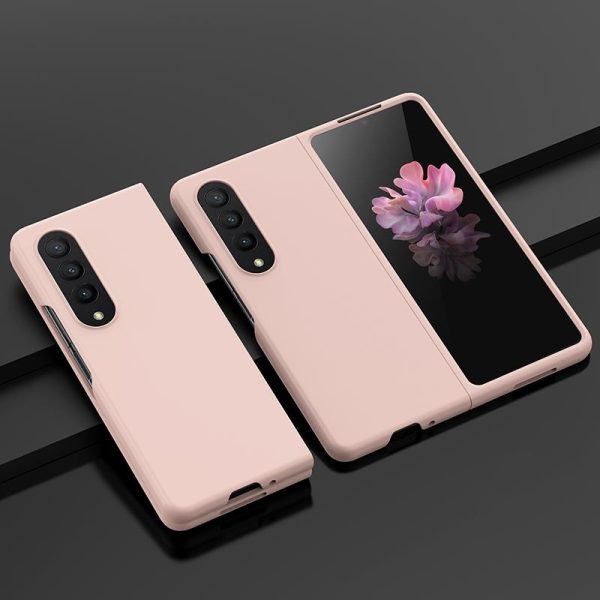 For Samsung Galaxy z Fold4 5G Smooth Skin Phone Case with Big Hole Fuel Injection - Purple - Image 9